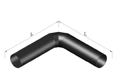 Fitting bend 6.347 Fitting bends are used as additional insulation for medium pipe bends welded in at the building site by the pipelayer. Fitting bends are made from non-shrinking HDPE pipe.