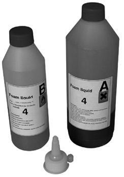 PE PUR foam for shrink joints and shells CFC-free, cyclopentane-blown PUR foam in plastic bottles The required quantity of CFC-free