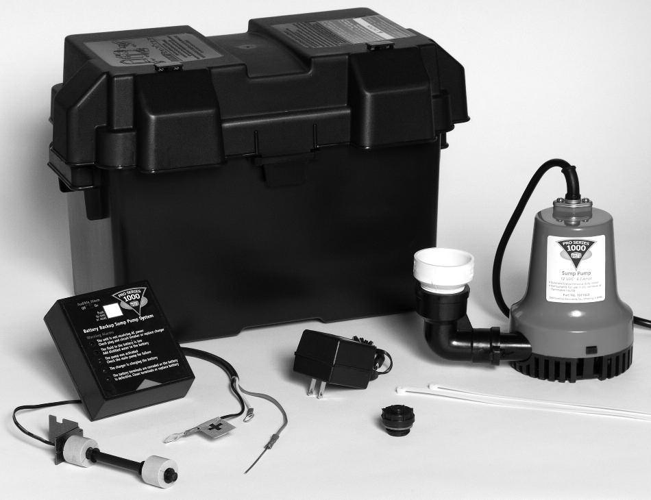 Introduction The PHCC Pro Series 1000 backup sump pump system is battery-operated.