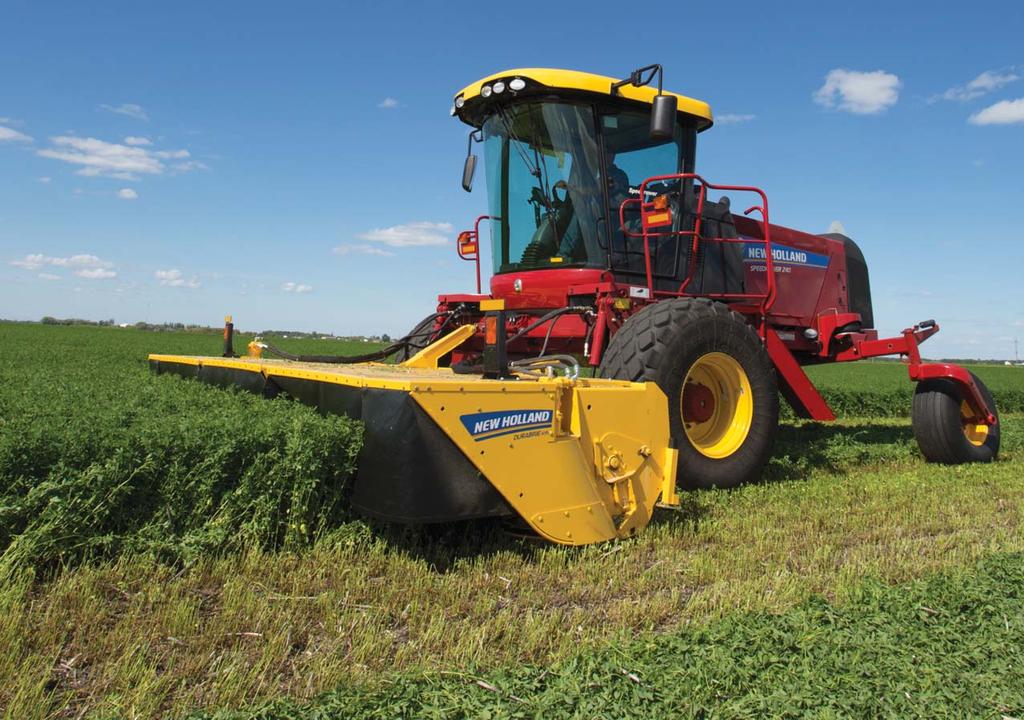 10 11 MORE HIGH-PERFORMANCE HEADERS Powerful Speedrower SP Windrowers allow you to drive the widest variety of headers.