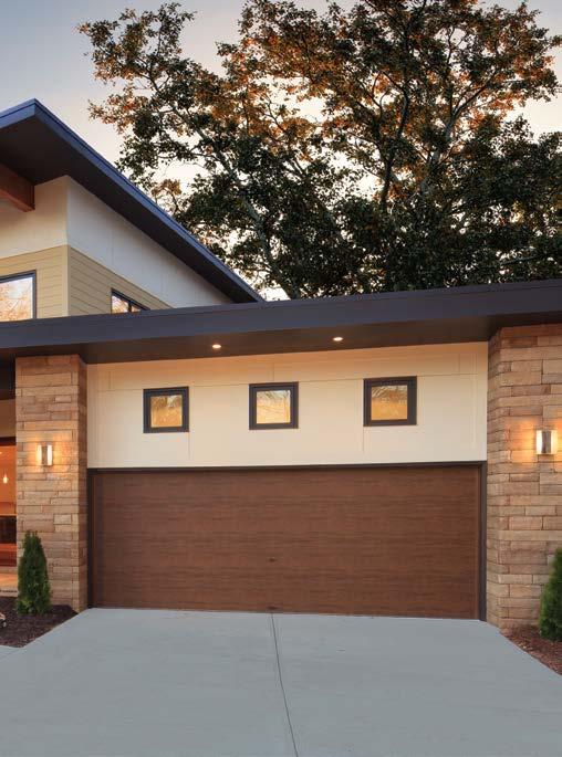 MODERN STEEL collection Modern Steel Collection garage doors complement contemporary and mid-century modern home styles.