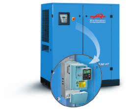 ROLLAIR : COMPACT WITH INTEGRATED INERTER The most effective solution for variable speed Compact compressor: Being small, the inverter is vertically integrated into the cubicle of a standard ROLLAIR