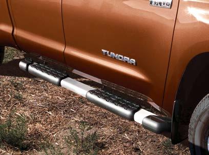 body PG 11 TUBE STEPS Step up your game when you add these tube steps to your Tundra: Skid-resistant step pad runs the length of the