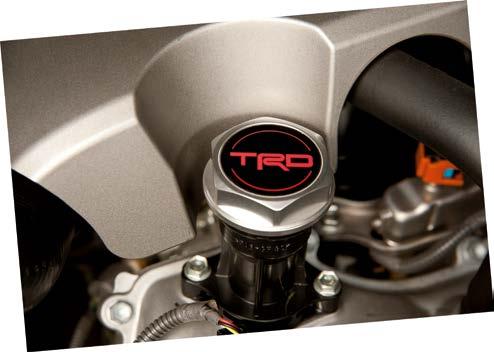 TRD OIL CAP Dress up your engine compartment with the race-ready look of a TRD oil