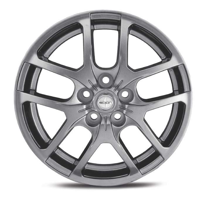 17-IN. ALLOY WHEELS Transform the stance of your xb with these 17-in. alloy wheels 1, featuring a dark metallic silver finish and split-spoke design.