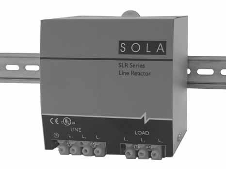 2 Drive Isolation & Protection SLR Line Reactors SolaHD introduces DIN Rail mounted line reactors as the latest addition to a family of power quality products with a reputation for increasing
