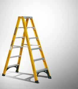9kg Code: PL006-I Single Sided Step Ladder Material: Fibreglass Weight: 11.6kg Code: FM006-I Weight: 15.1kg Code: FM008-I Height: 3.0m (10ft) Weight: 19.