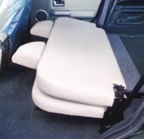 When the seat is not in use it folds forward leaving a large area for goods and creating