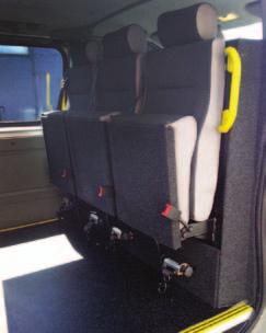 This seat frame works as a bulkhead and for some vehicles we can supply a polycarbonate screen to create a full height bulkhead, perfect for taxi conversions.