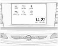 Instruments and controls 121 Press X to switch on the display. Press ; to display the homepage. Touch required menu display icon with the finger. Touch a respective icon to confirm a selection.