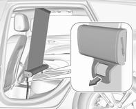 Tension both straps by pulling at the loose end. Push down head restraints and fold down rear seat backrests 3 74.