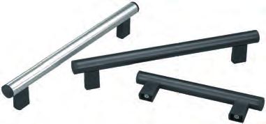K0224 Tube handles Tube holder and tube cap in glass-ball-reinforced polyamide; connecting tube aluminium EN AW-6060 Connecting tube finely ground and black anodized or natural colour anodized; tube