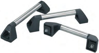 K0226 Tube handles Grip legs in glass-ball reinforced thermoplastic; connecting tube stainless steel 1.4301; inserts stainless steel 1.