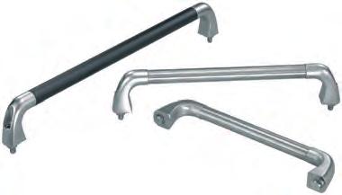 K0227 Tube handles in stainless steel stainless steel Form A front mounted Form B rear mounted M8x35 A-80 mm 22 Ø20x2 A A-80 mm Ø20x2 16 50 50 29 22 Connecting tube and fasteners made of stainless