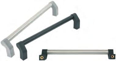 K0235 Angled leg handles A-8 mm R7 Connecting tube in aluminium EN AW-6060 or stainless steel 1.