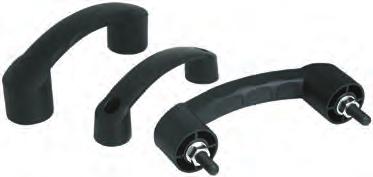 K0192 Bow handles Form A without cover cap D1 B1 Glass-ball reinforced thermoplastic. matt black. K0192.