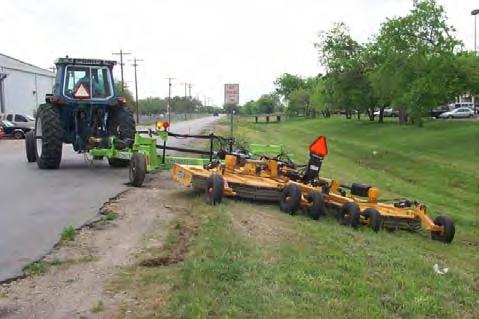OPERATION 9.4 Driving the Tractor, Flex Arm, and Mower Start off driving at a slow speed and gradually increase your speed while maintaining complete control of the tractor, flex arm, and mower.