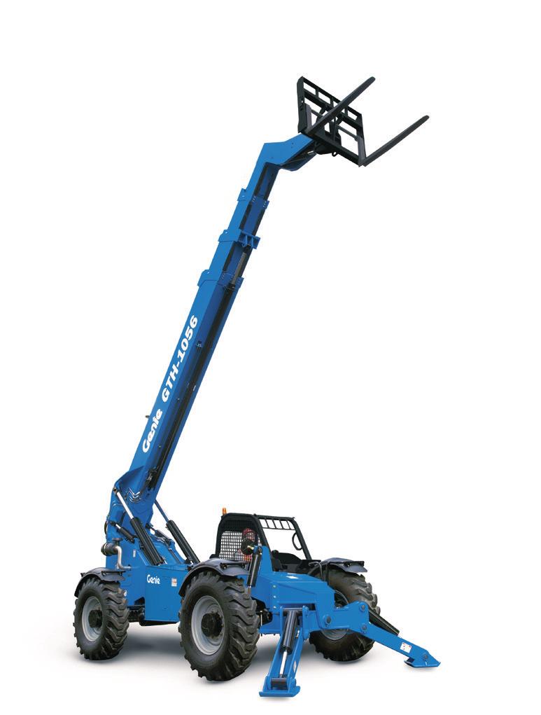 TELEHANDLERS SKYTRAK/6036 SKYTRAK/10054 5,500 lb max lift capacity, 18 ft lift height Compact design ideal for