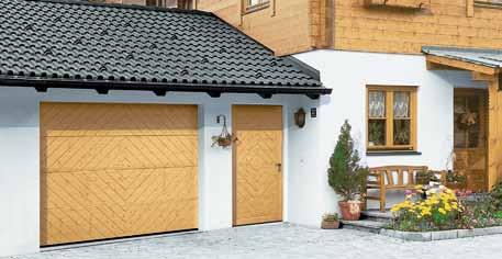 Door style 402 in Nordic Pine with a matching side door Left figure: door style 405,