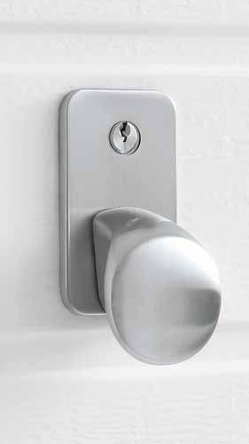 Door handles including lock Can be integrated in the master key system.