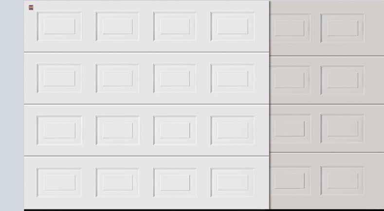 Competitor doors also have an uneven appearance due to different section heights Panelled doors with uniform divisions Hörmann supplies garage and