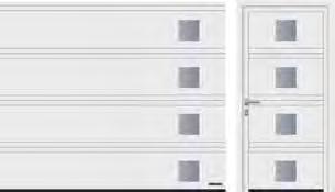 OVERVIEW OF STEEL SECTIONAL DOORS L-ribbed (LPU 67 Thermo, LPU 42), design element style 450, Traffic white RAL 9016 L-ribbed (LPU 67 Thermo, LPU 42), design element style 456, Traffic white RAL 9016