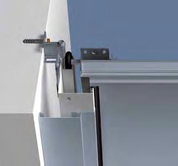 The remaining gap between the side wall or lintel and door frame (max. 35 mm) is covered using a fascia frame set.