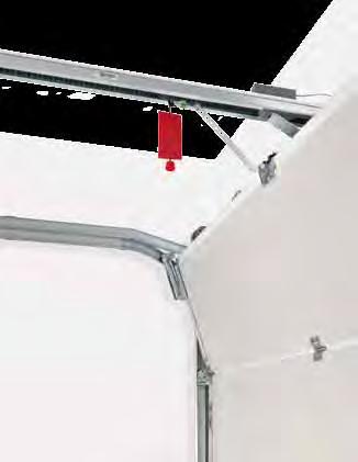 Ventilation slot on the topmost section The optional folding roller bracket means that you only open the top section of your door to ventilate the garage.