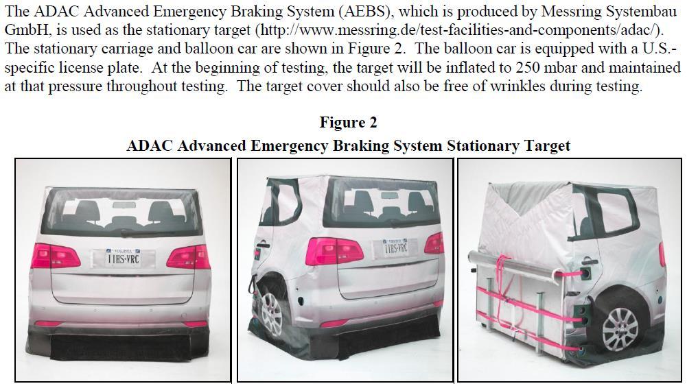 IIHS and Euro NCAP AEB Target IIHS Autonomous Emergency Braking Test Protocol (Version