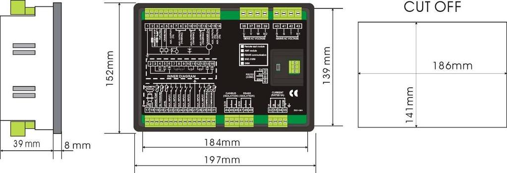 13 Installation Controller is panel built-in design; it is fixed by clips when installed.