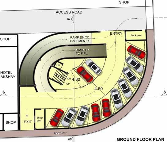 Multilevel Car Parking with Ramp : OPTION-1 29.49 28.