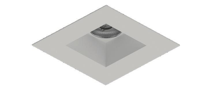 4 2-3/4 Square Flanged Trims and Trim-less A3-F-1398 - Round Reflector A3-TL-1398