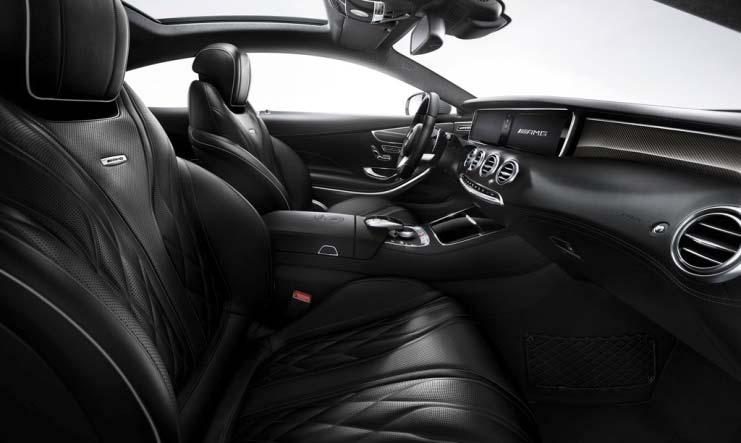 Available Upholstery S 63 4MATIC and S 65 Coupe Nappa Leather Black / Black (851) Nappa Leather Porcelain / Espresso Brown (855) Standard on the S 63 4MATIC Not available on the S 65 Nappa Leather