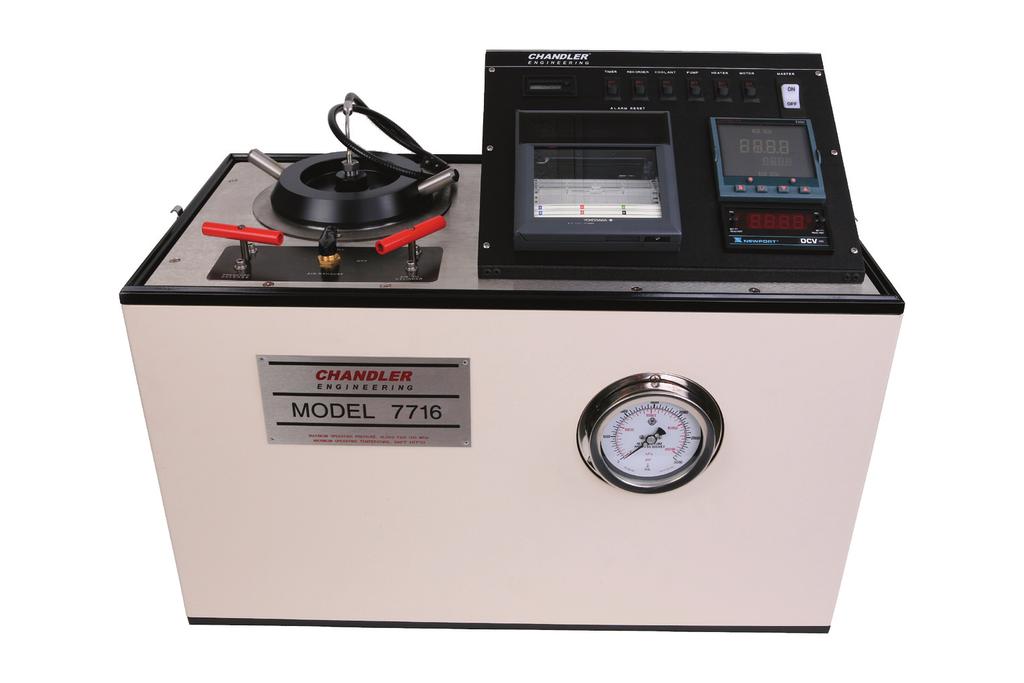 Model 7716 HPHT CONSISTOMETER A Critical Tool for Oil Well Drilling and Cementing The Model 7716 Bench-Top Consistometer enables mobile and remote cement testing laboratories with very limited space