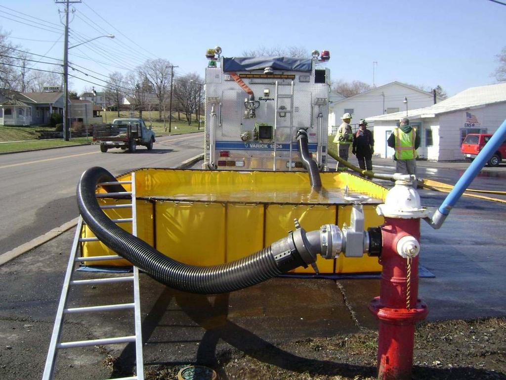 Ovid Fire Hydrant Fill Site 2,100 gallons Engine 1503 uses its rear suction