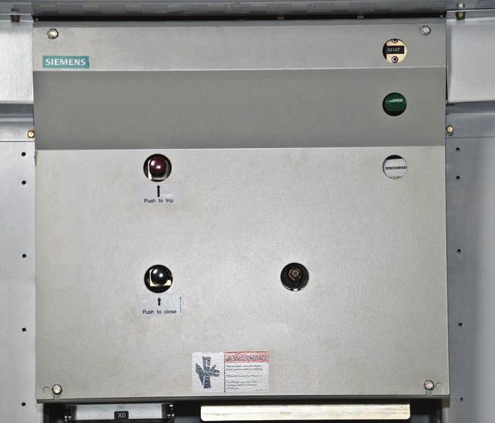 Vacuum interrupter/operator 54.0 53.0 50.5 Figure 1: Operator panel controls of circuit breaker and manual charging of closing spring Identifi- Description cation 16.0 Pole support channels 16.