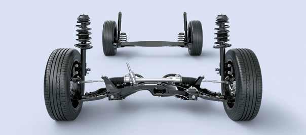 DRIVING PERFORMANCE Improved Coil Springs and Shock Absorbers Superior