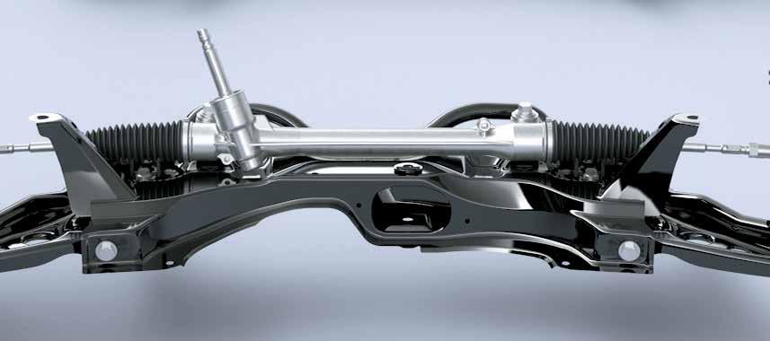 and Torsion beam type rear suspension. 1.