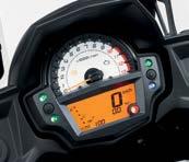 digital fuel gauge, odometer, dual trip meter and clock plus white LED backlighting.