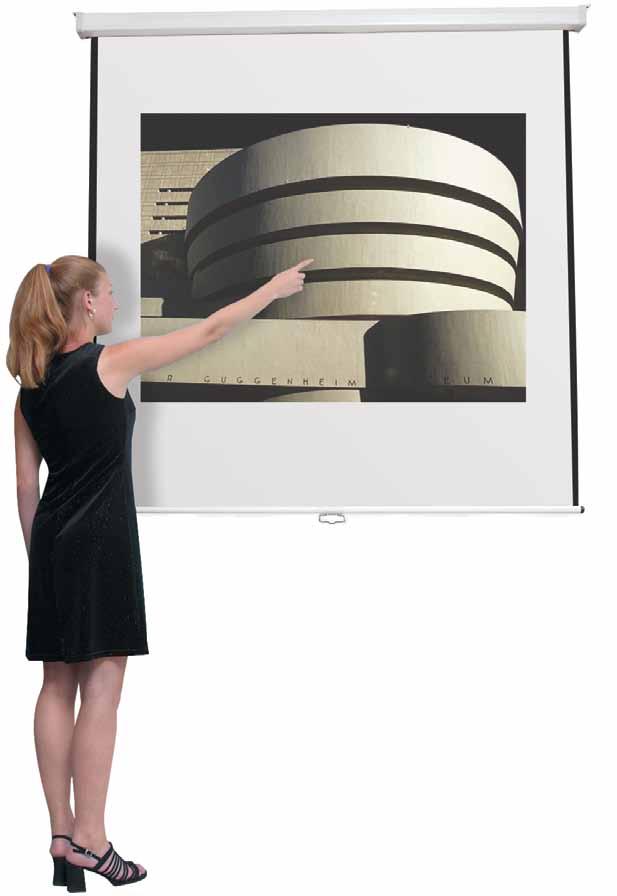 Audio Visual: Wall Screens Locking mechanism allows screen to tilt up to 37º.