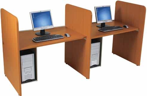 Carrels H Carrel H Carrels are versatile private work areas. Begin with a starter and join add-ons. 1" thick core board in gray or medium oak HPL.