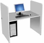 Optional CPU holder and an optional locking cable tray door are available. Angled tops maximize floor space while in use. Starter unit H Carrel Med. Oak Gray Item H x W x D Ship Wt.