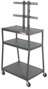 Wide Body Flat Panel Cart The Wide Body Flat Panel Cart is exceptionally stable for larger (up to 44"/80 lb) flat panel displays. Mounting bracket is height adjustable.