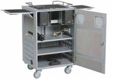 durable Boss AV cart is powder-coated steel.