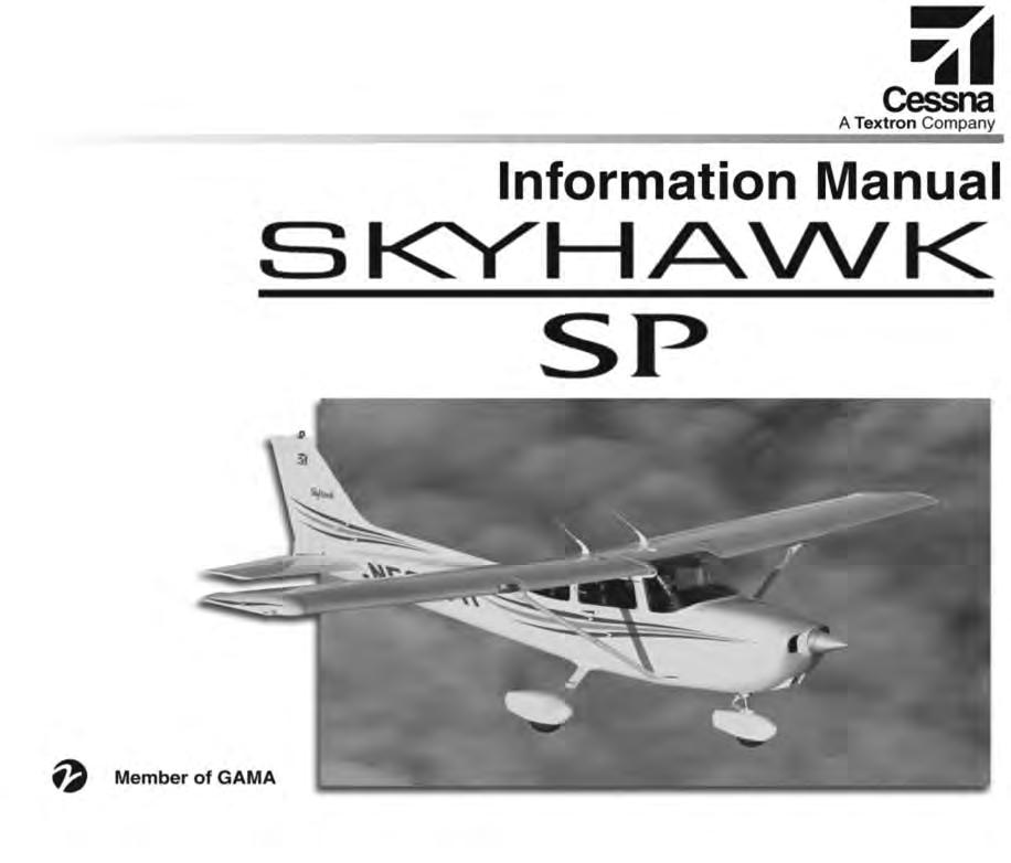 CESSNA INTRODUCTION Cessna Aircraft Company Model 172S NAV III AVIONICS OPTION - Serials 172S10468, 172S10507, 172S10640 and 172S10656 and On THIS MANUAL INCORPORATES INFORMATION ISSUED IN THE