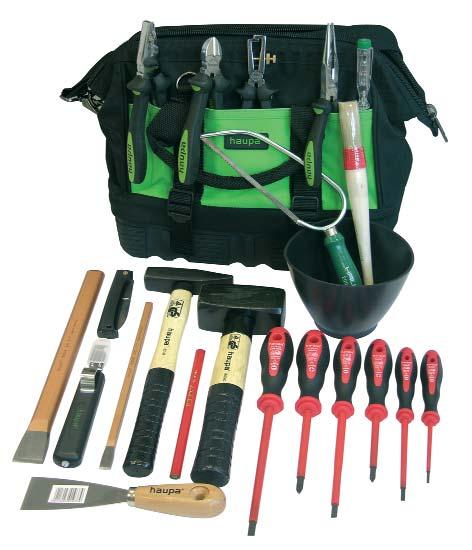 Standard 8 compartments for your tools, reinforced main compartment, steel rivets for high reliable quality. Big front compartment for nails or measurement tape, hammer sleeve, fits up to 135 cm hips.