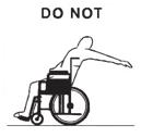 (Fig 9) DO NOT attempt to pick objects from the floor by reaching between your knees.