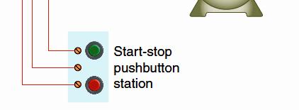 A separately mounted start/stop pushbutton