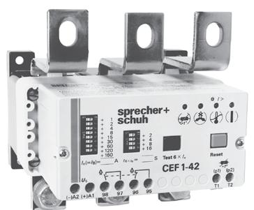 CEF1 Electronic Protector Sprecher + Schuh s CEF1 Electronic Relay utilizes solid state technology to provide accurate thermal overload protection, even under the most rigorous starting conditions.