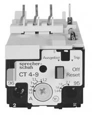 Series CT7K and CT4 Thermal Overload Relays Simple and effective motor protection for applications to 10HP @ 4V (15HP @ 575V) R Sprecher + Schuh s economical CT7K and CT4 Thermal Overload Relays